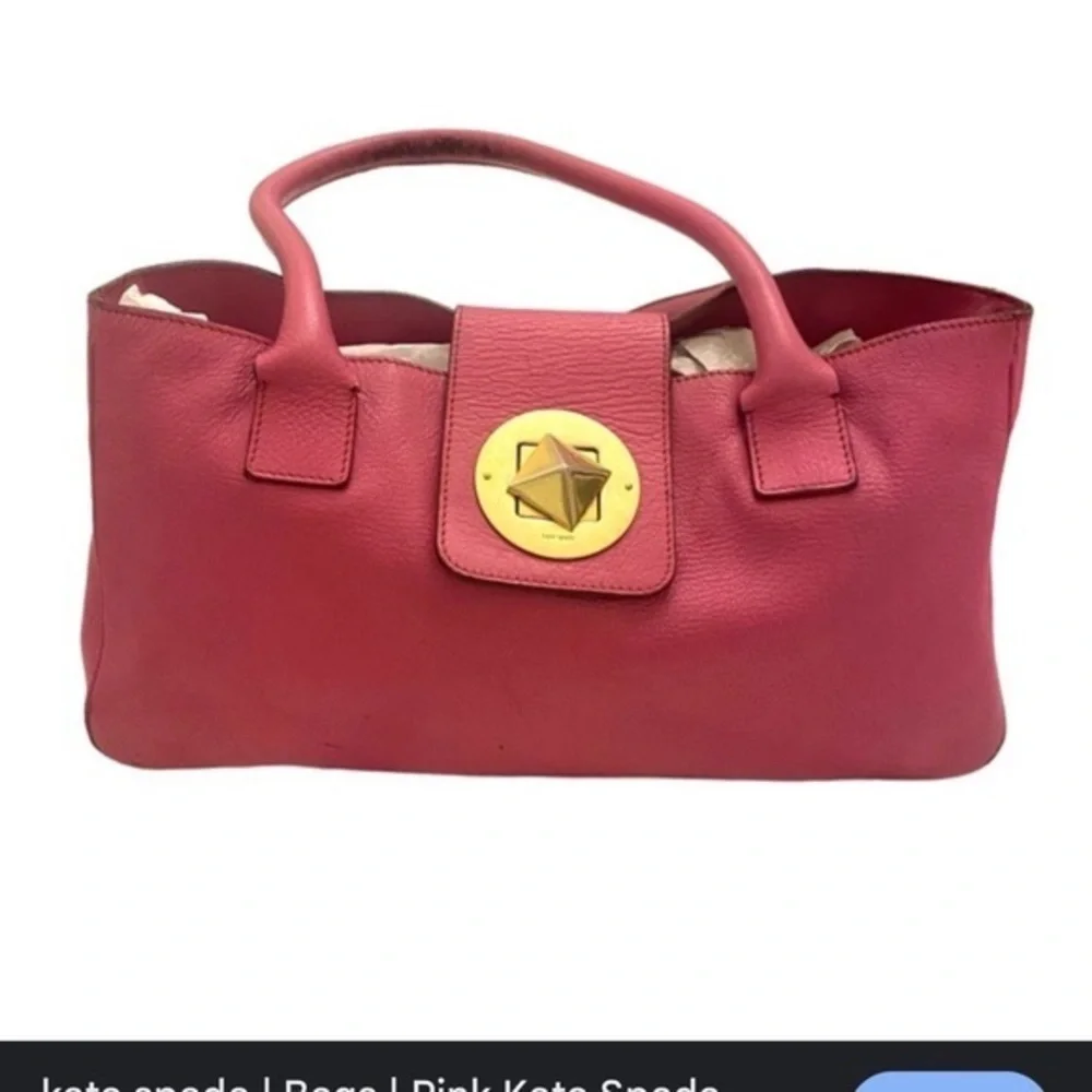 Vintage Kate Spade Rose Satchel with Gold Accent